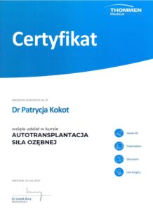 Patrycja Kokot Autotransplantacja Siła Ozębnej